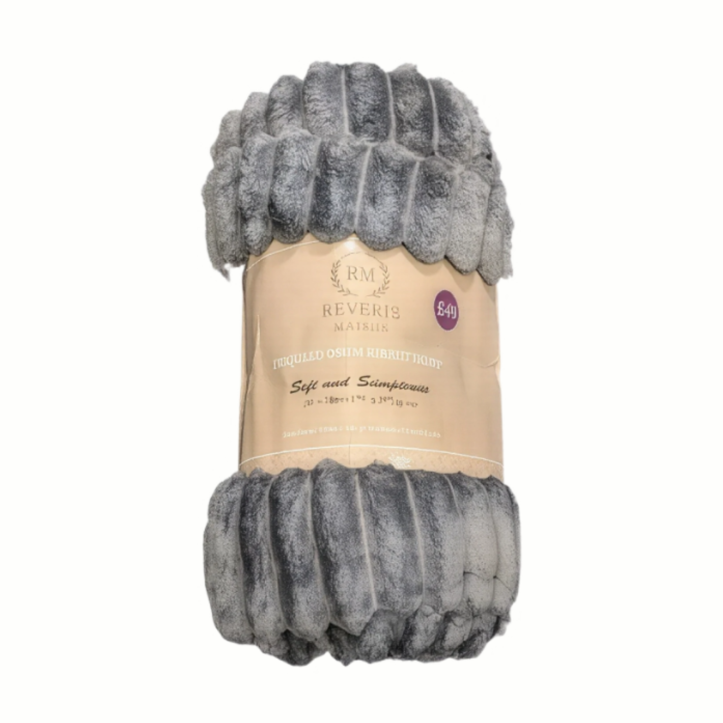 Reverie Maison Jacquard Large Ribbed Throw – Soft, Luxury Textured Blanket