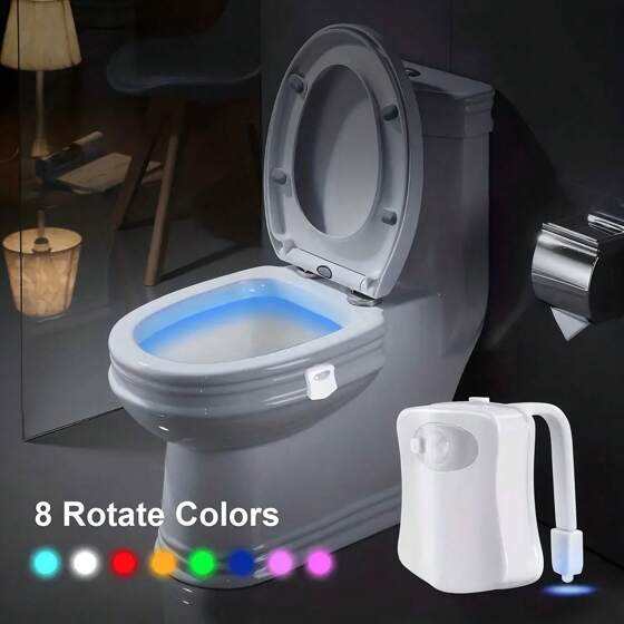 LightBowl Motion Activated Toilet Bowl Nightlight 8 Vibrant Colors