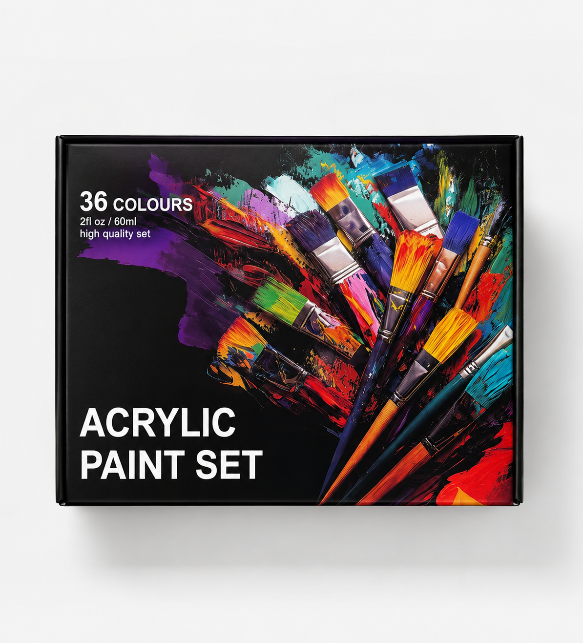 36 Colour Acrylic Paint Set – Premium Artist & Craft Paint Collection
