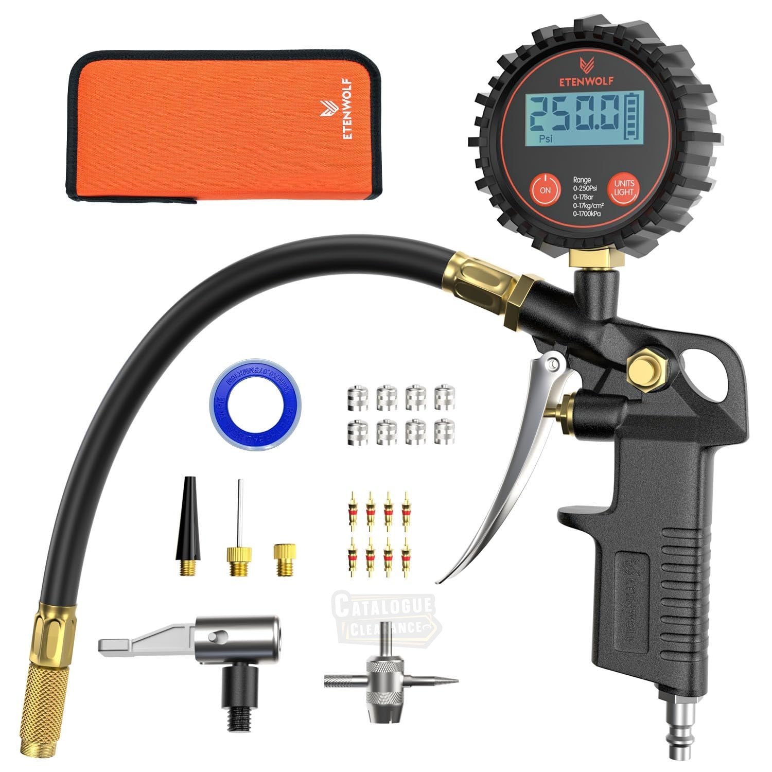ETENWOLF T500 Tire Pressure Gauge with Inflater