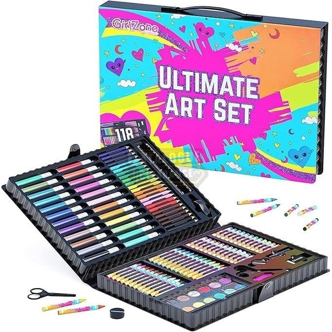 GirlZone Gifts for Girls – Art Set for Children – 118 Pieces