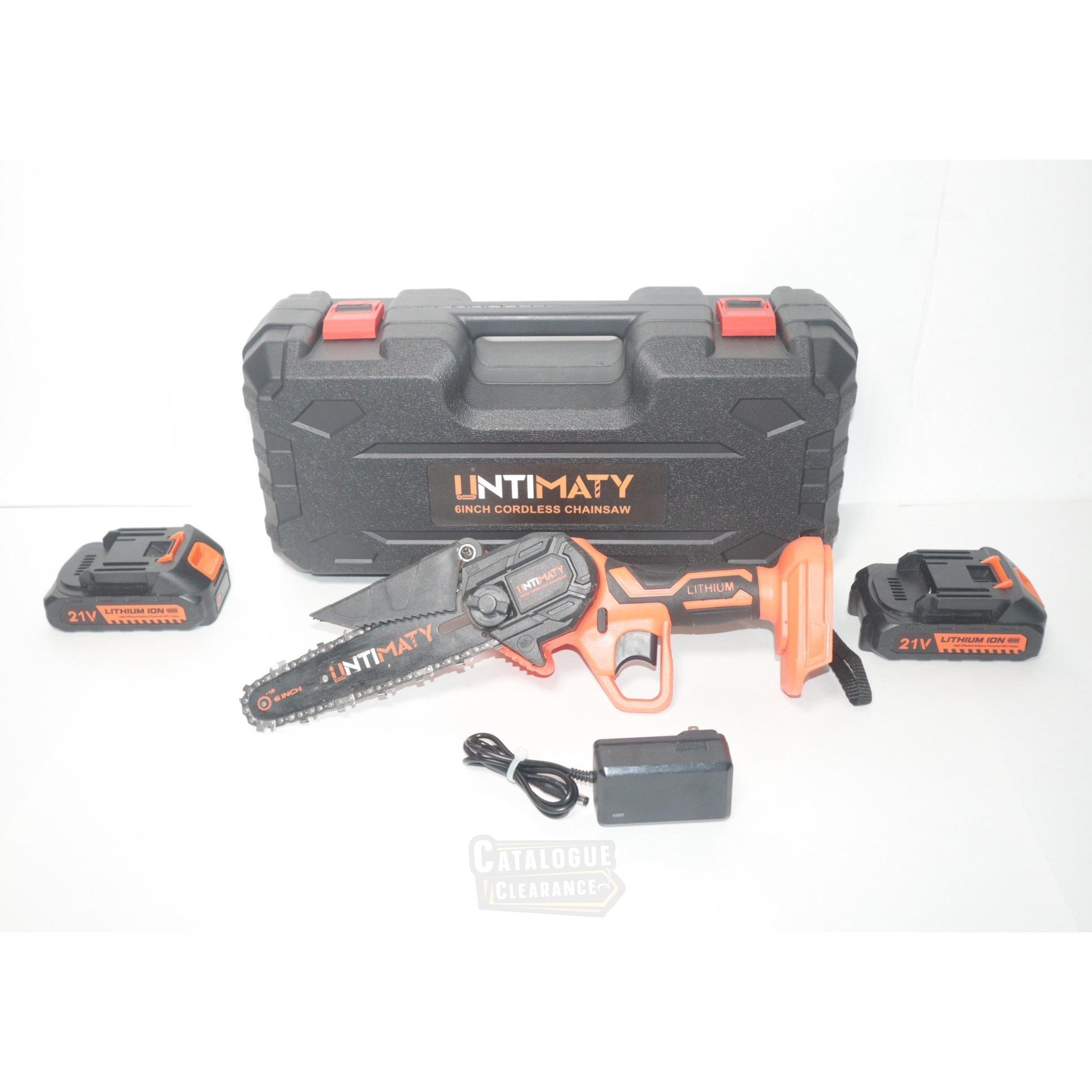 UNTIMATY 6" Cordless Mini Chainsaw Electric Portable 21V 1-Hand Wood Cutter Set