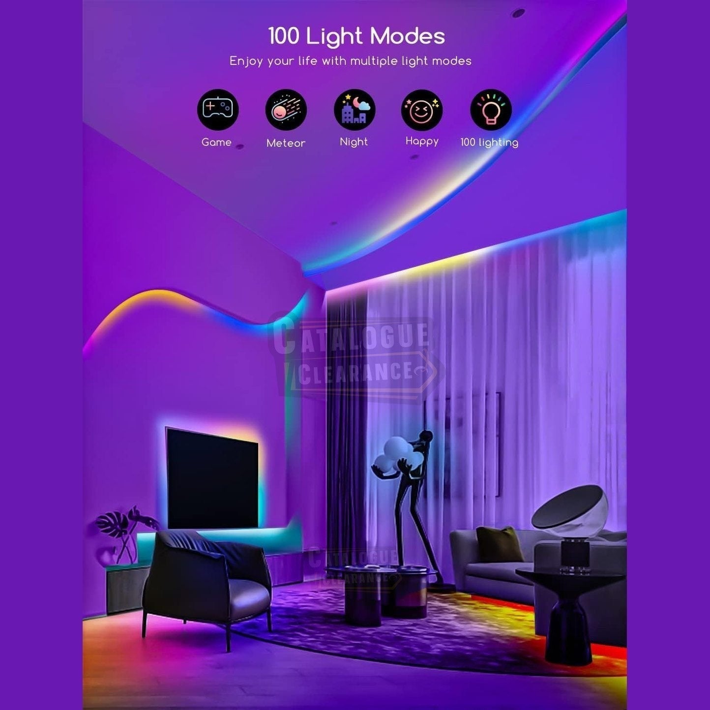Seklin Led Strip Lights with Remote Control and APP Control, 10m Bluetooth LED Lights
