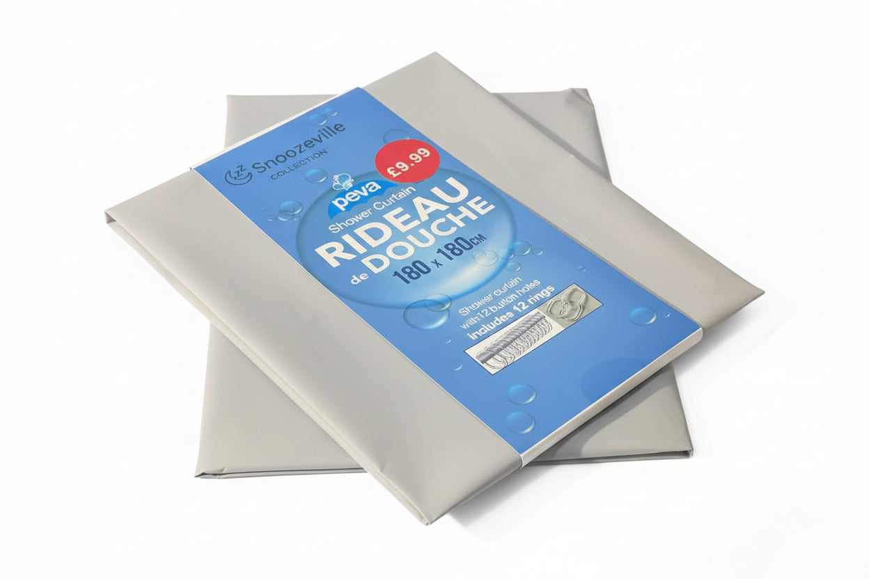 Snoozeville PEVA Shower Curtain —  50 Pack (Bulk Buy)