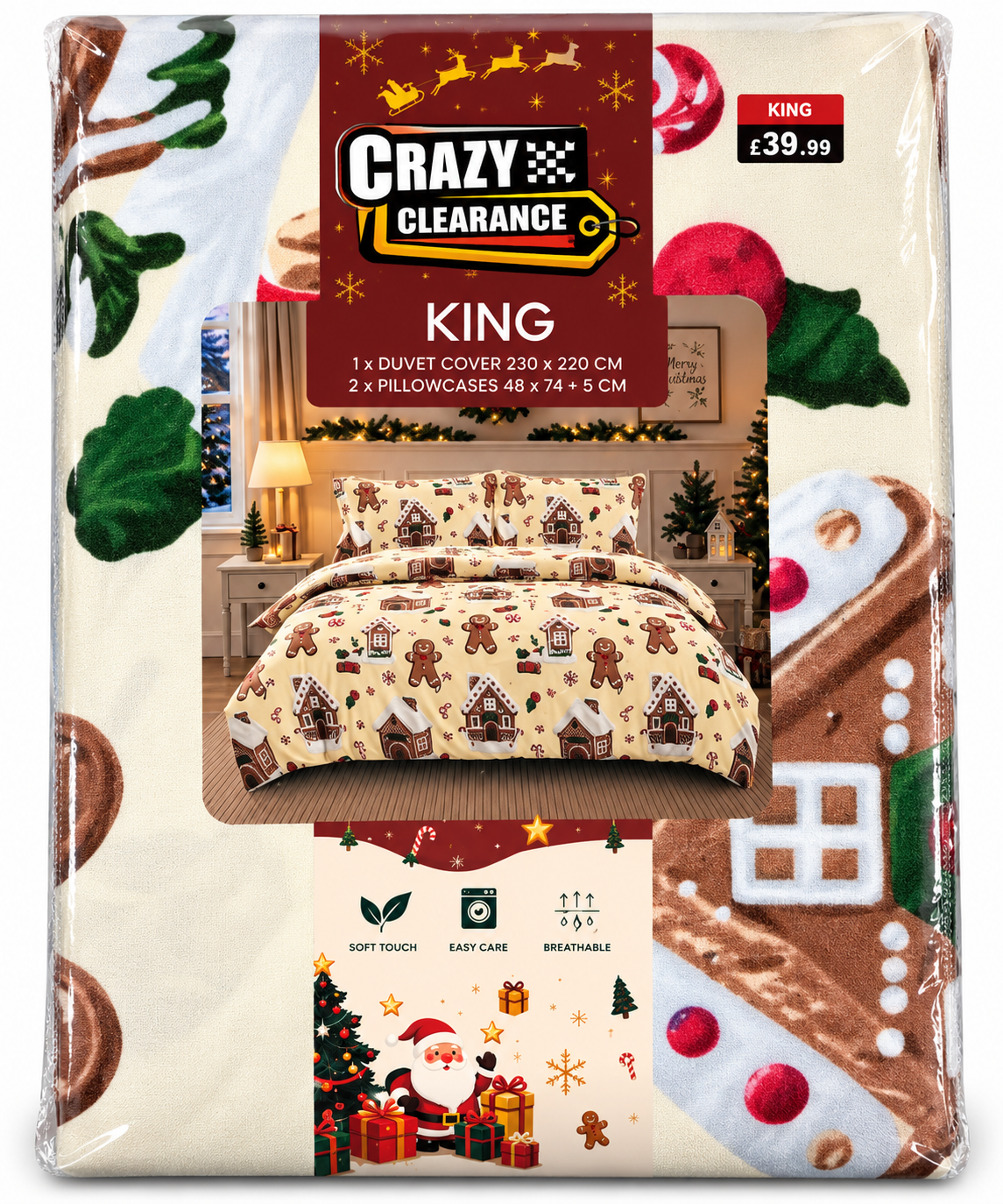 Christmas Duvets,Single,Double & King Size Duvet Cover Set – 3 Piece| 11 Different Designs
