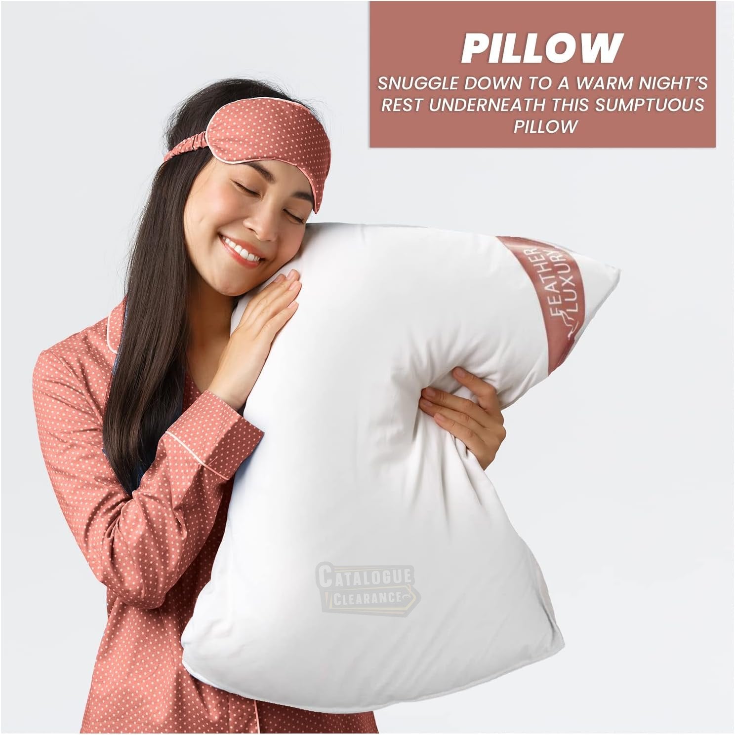 Duck Feather Pillows 2 Pack - Hotel Quality Standard Size Down Pillows - Medium Firm Head & Neck Support Bed Pillow, White, 48x74 Cm
