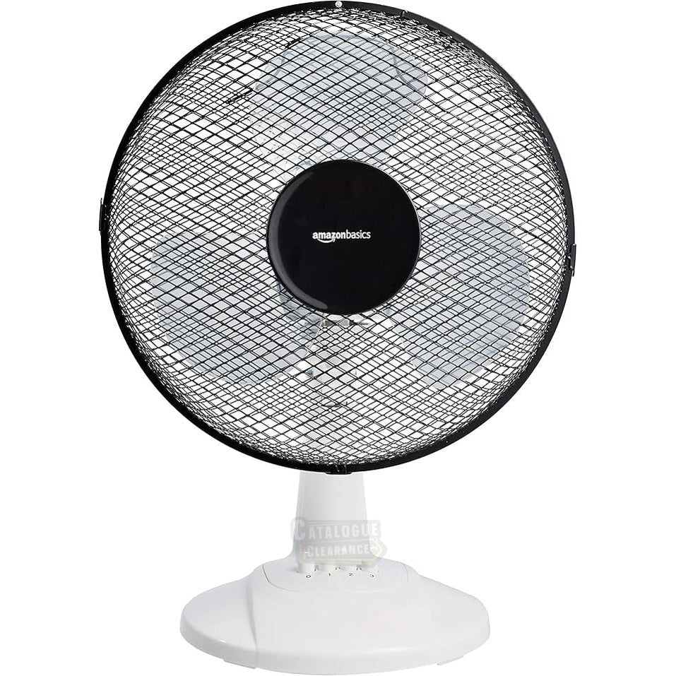 AmazonBasics 40W Oscillating Table Fan – 3-Speed Settings