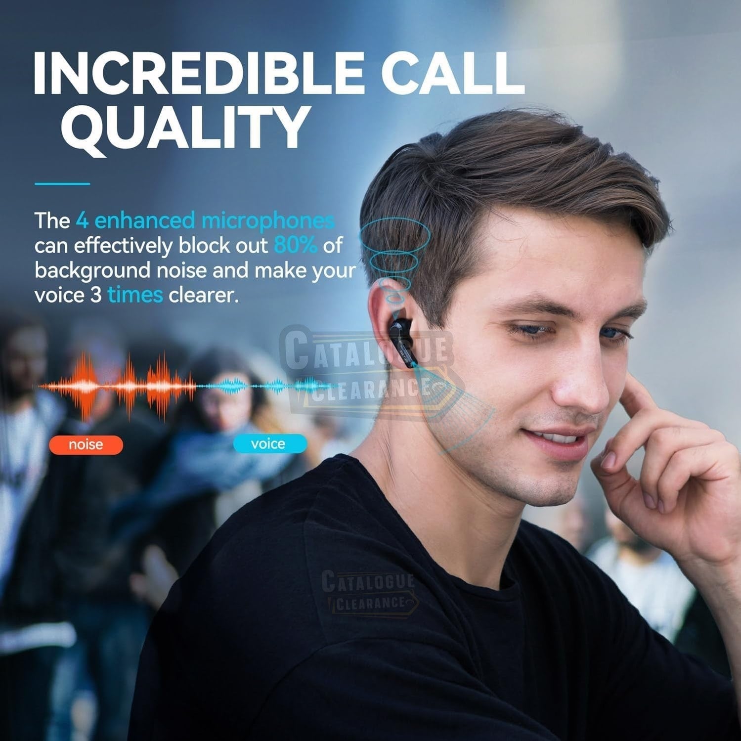 EarFun Wireless Earbuds – Bluetooth In-Ear Headphones with 4 Mics ENC, IPX7 Waterproof, Clear Sound & Deep Bass