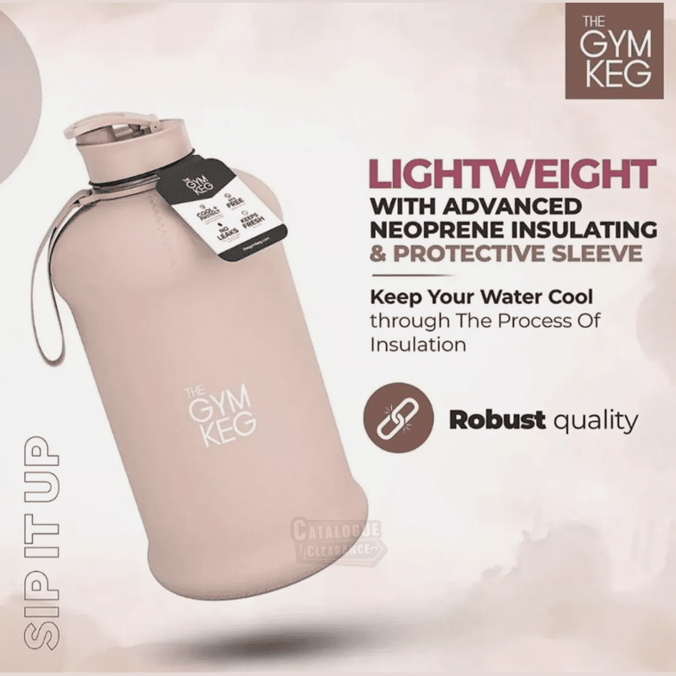 The Gym Keg Sports Water Bottle (Large 2.2 L) Fitness Exercise BPA Free