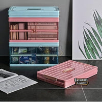 2 Storage Box Combination, Folding Storage Box with lid, Transparent Storage Box