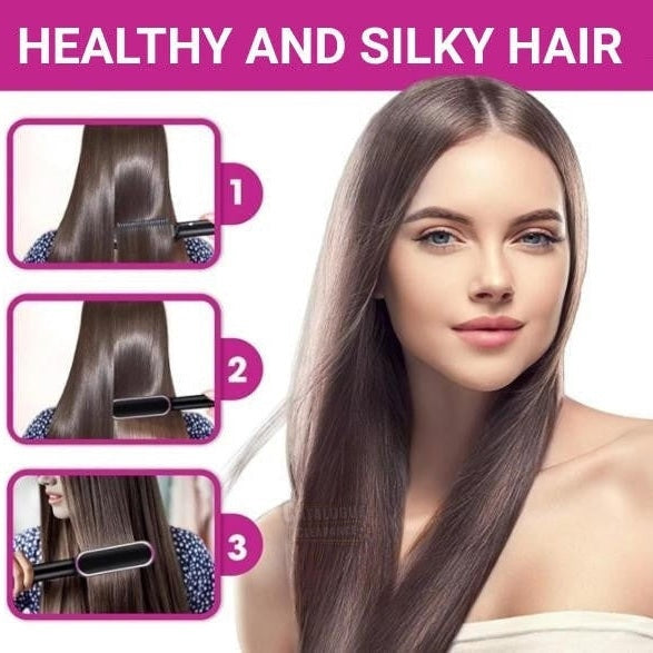 2-in-1 Straightening Brush & Curling Comb