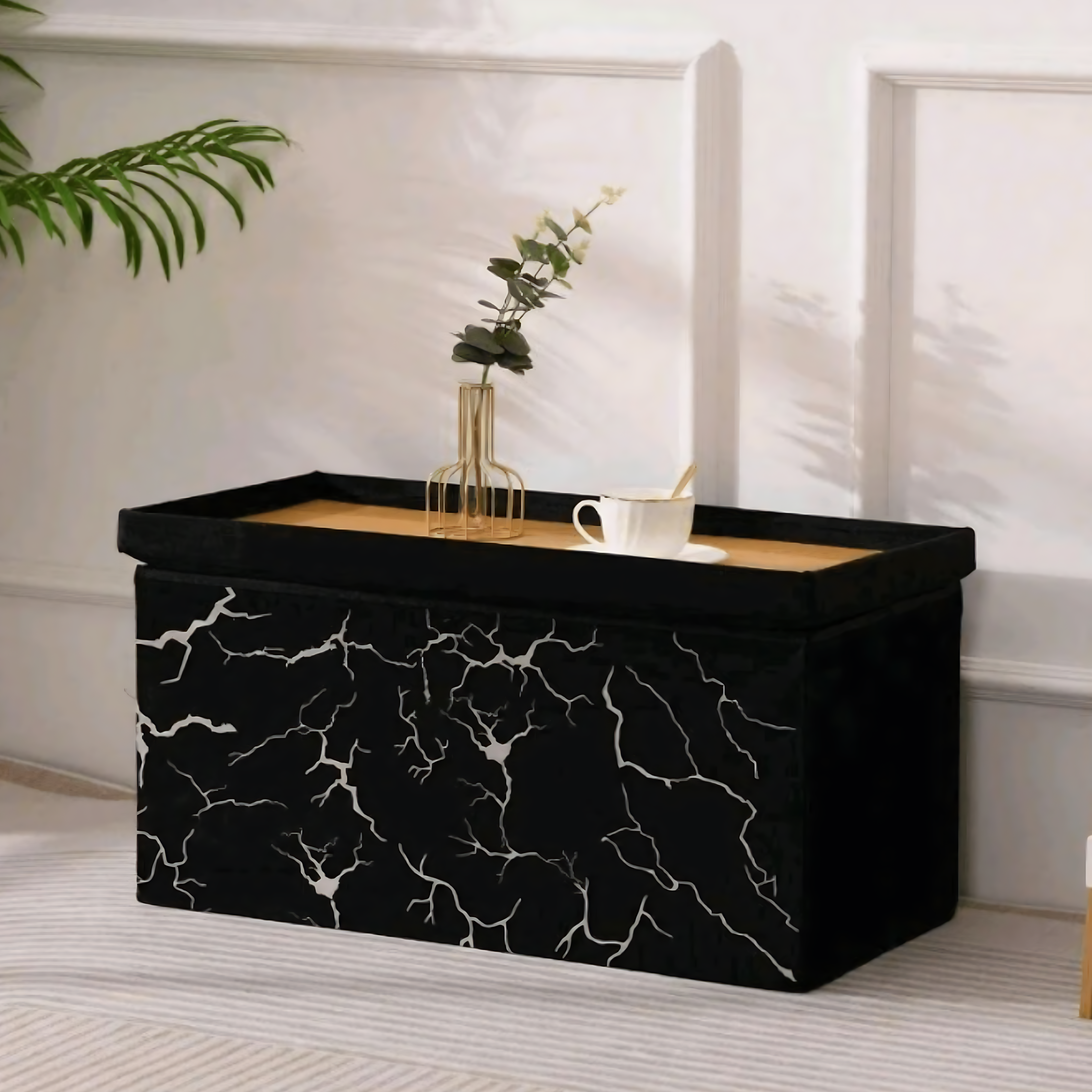 2 in 1 Ottoman Storage Table