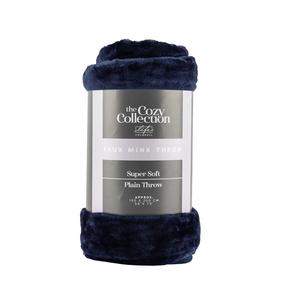 FAUX MINK THROW 150 x 200CM(7 Multiple colors)