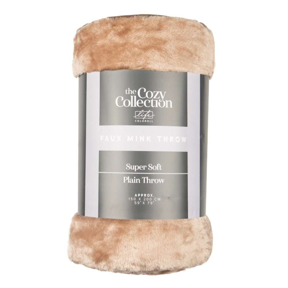 FAUX MINK THROW 150 x 200CM(7 Multiple colors)