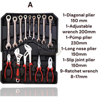 Premium 599 Piece Professional Aluminium Tool Box Set - With Wheels, Telescopic Handle, 4 Levels, Ring Ratchets, Socket Wrenches, Ratchets and Open-End Spanner