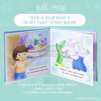 Tickle & Main Rub-a-Dub 5-Piece Bath Set with Elephant Towel & Safari Toys