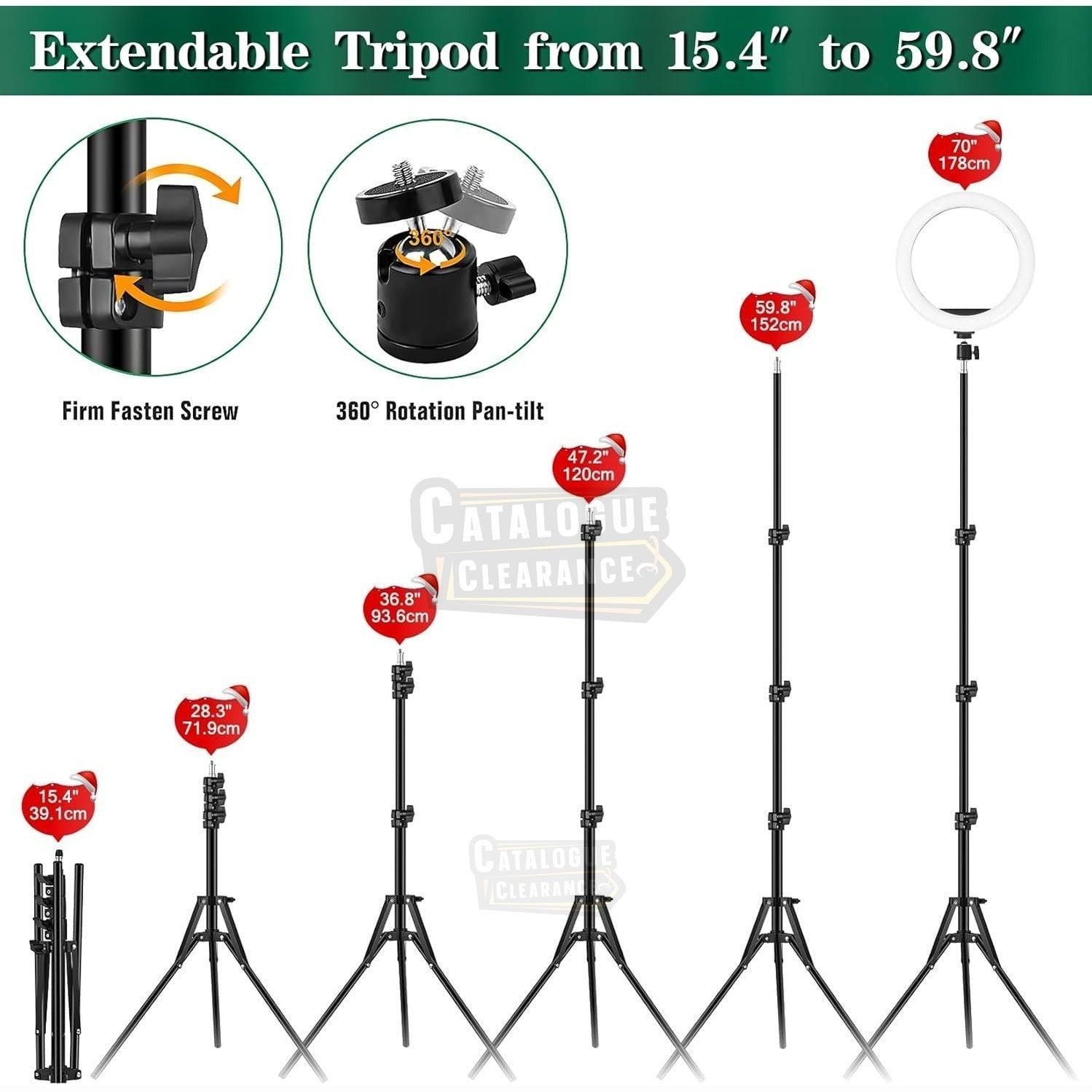 10" Ring Light with Tripod  – Dimmable LED for Streaming & Makeup