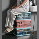 2 Storage Box Combination, Folding Storage Box with lid, Transparent Storage Box