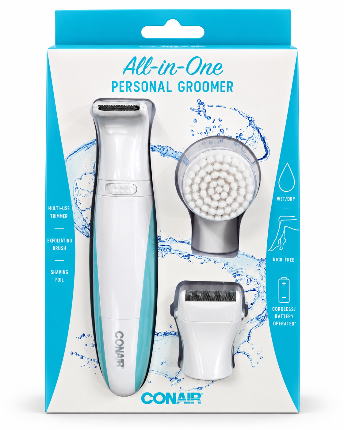 Conair All-in-One Personal Groomer – 3-in-1 Cordless Wet & Dry Grooming Kit