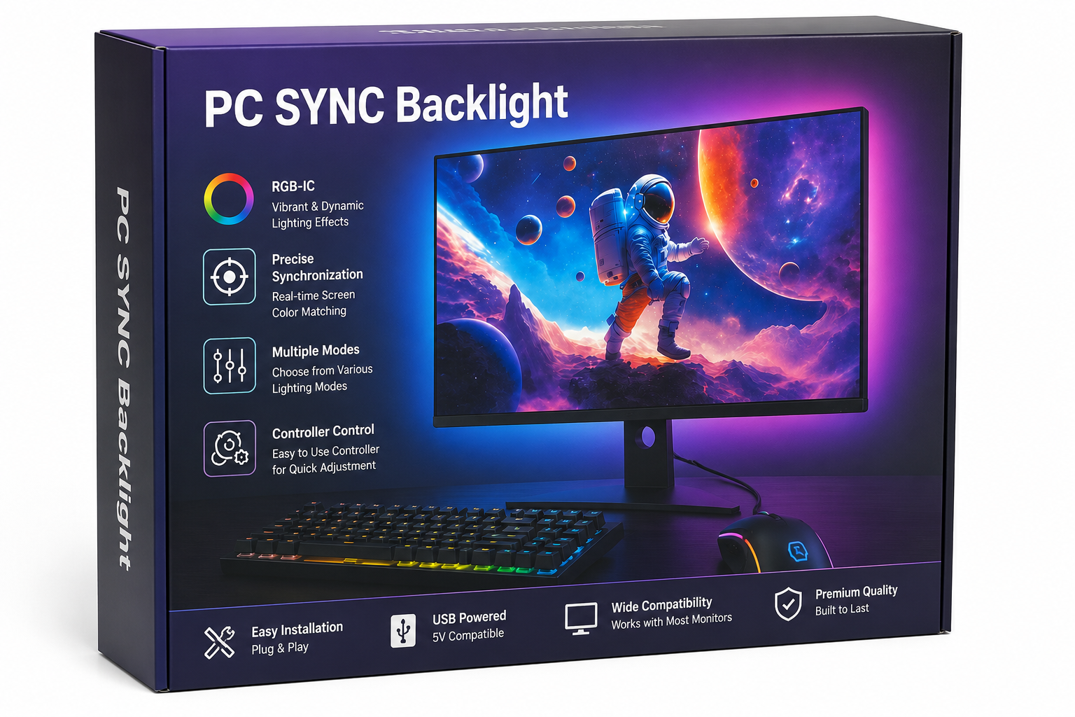 PC Sync RGB Backlight – Screen Reactive LED Ambient Lighting