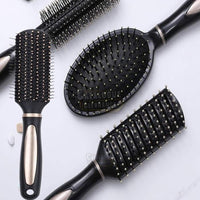 4-Piece Hair Brush Set – Anti-Static Oval, Round, Vent, & Paddle Brushes for Detangling, Shine & Scalp Massage