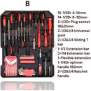 Premium 599 Piece Professional Aluminium Tool Box Set - With Wheels, Telescopic Handle, 4 Levels, Ring Ratchets, Socket Wrenches, Ratchets and Open-End Spanner