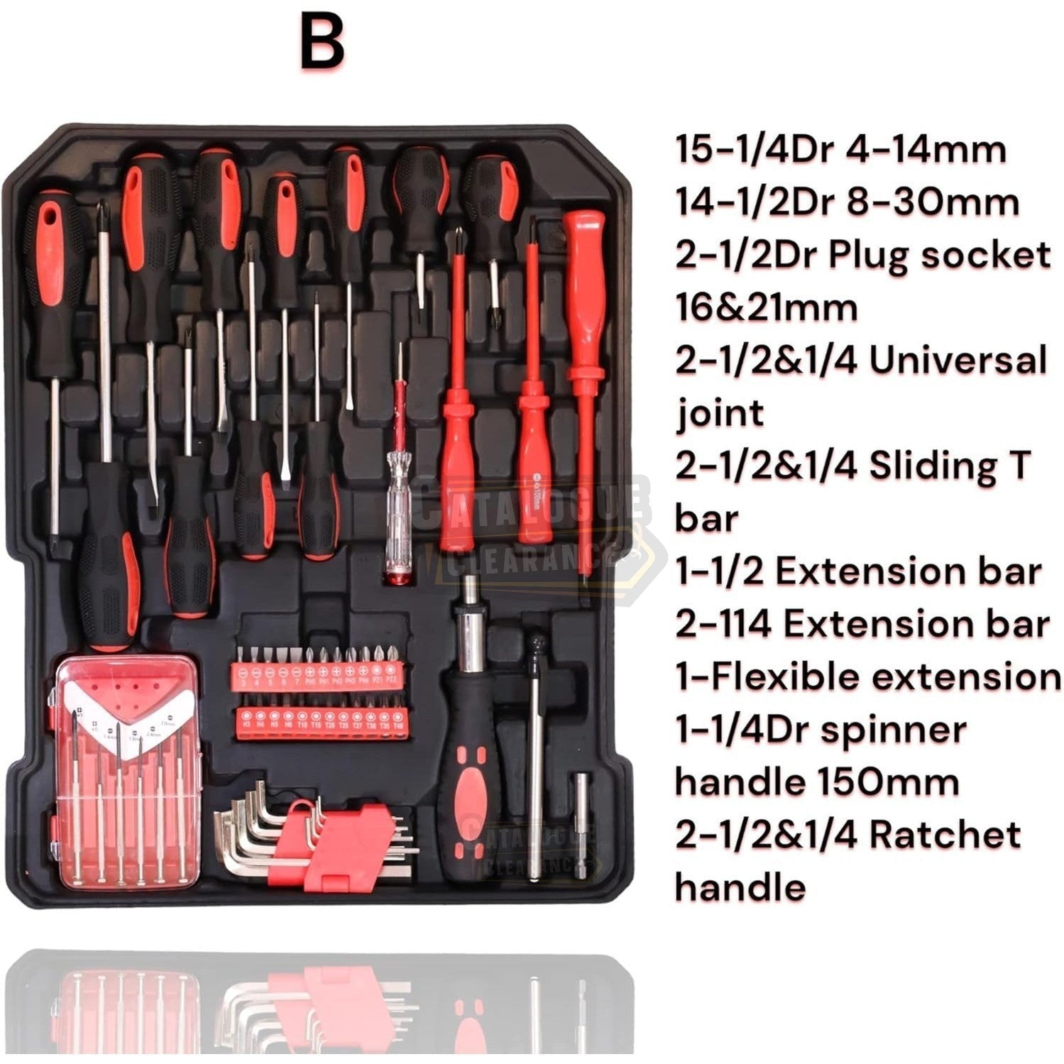 Premium 599 Piece Professional Aluminium Tool Box Set - With Wheels, Telescopic Handle, 4 Levels, Ring Ratchets, Socket Wrenches, Ratchets and Open-End Spanner