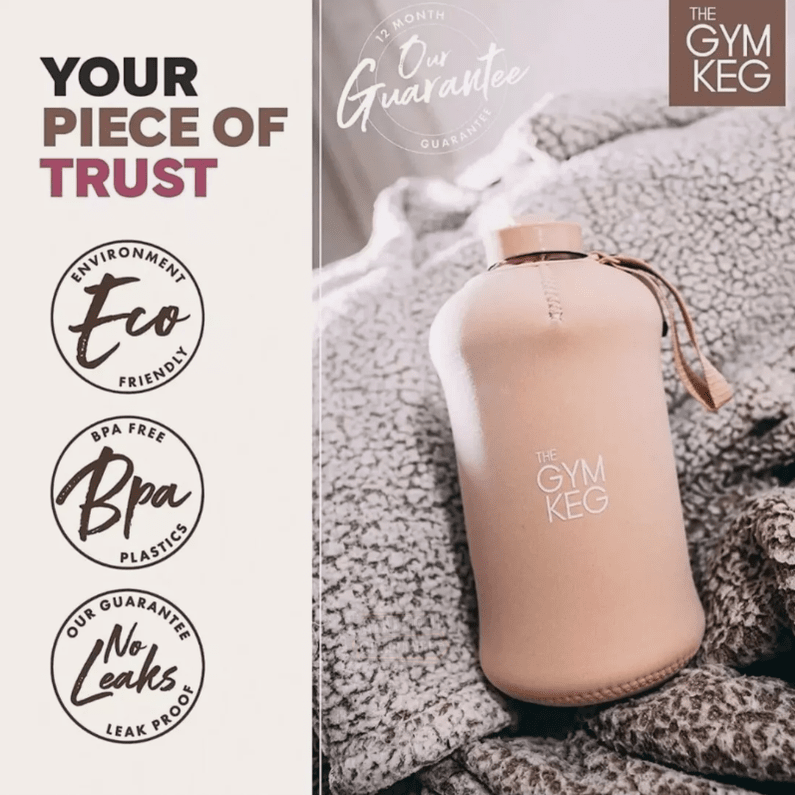 The Gym Keg Sports Water Bottle (Large 2.2 L) Fitness Exercise BPA Free