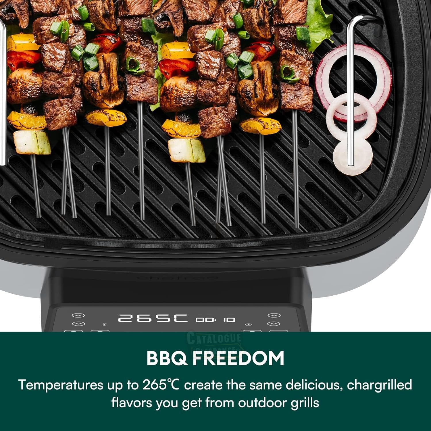 CHEFREE 6L Health Grill & Air Fryer – 6-in-1 XL Smart Multicooker, Smokeless & Oil-Free (AFG01)