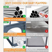 Breathable Anti-Collision Baby Playpen