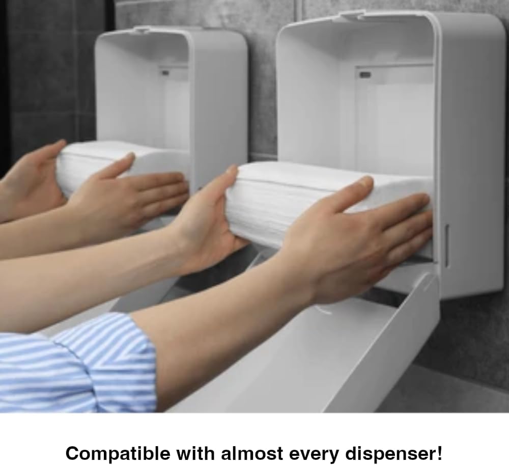 UKR White V-Fold Paper Hand Towels – 1 Ply, 900 Sheets (3 x 300) | 100% Recyclable & Absorbent
