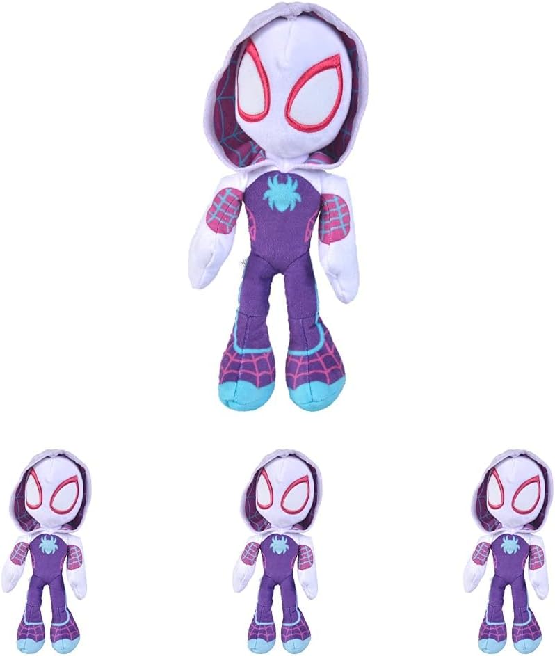 Ghost Spider (Spider-Verse) 25cm Soft Plush Toy – Glow-in-the-Dark Eyes – Kids Character Teddy