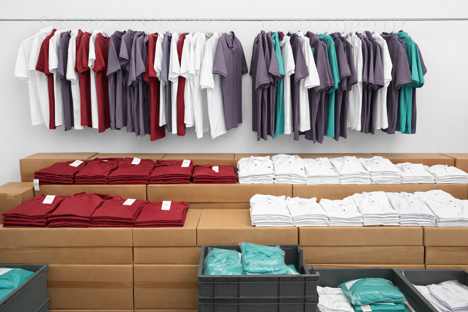 BULK DEAL Calvin Klein & Hilfiger Polo Shirts – 50 Mixed Size & Colour Polos for £150