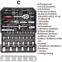 Premium 599 Piece Professional Aluminium Tool Box Set - With Wheels, Telescopic Handle, 4 Levels, Ring Ratchets, Socket Wrenches, Ratchets and Open-End Spanner
