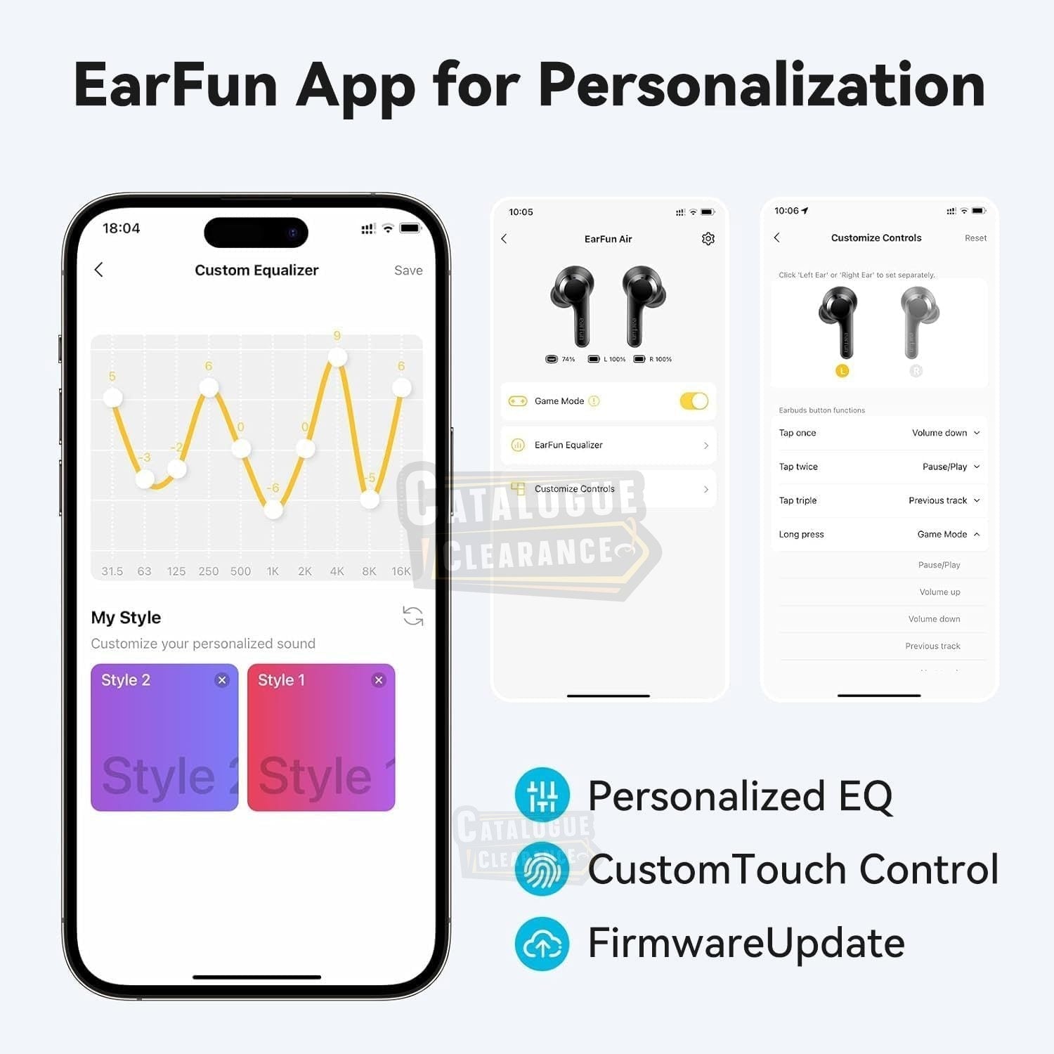 EarFun Wireless Earbuds – Bluetooth In-Ear Headphones with 4 Mics ENC, IPX7 Waterproof, Clear Sound & Deep Bass