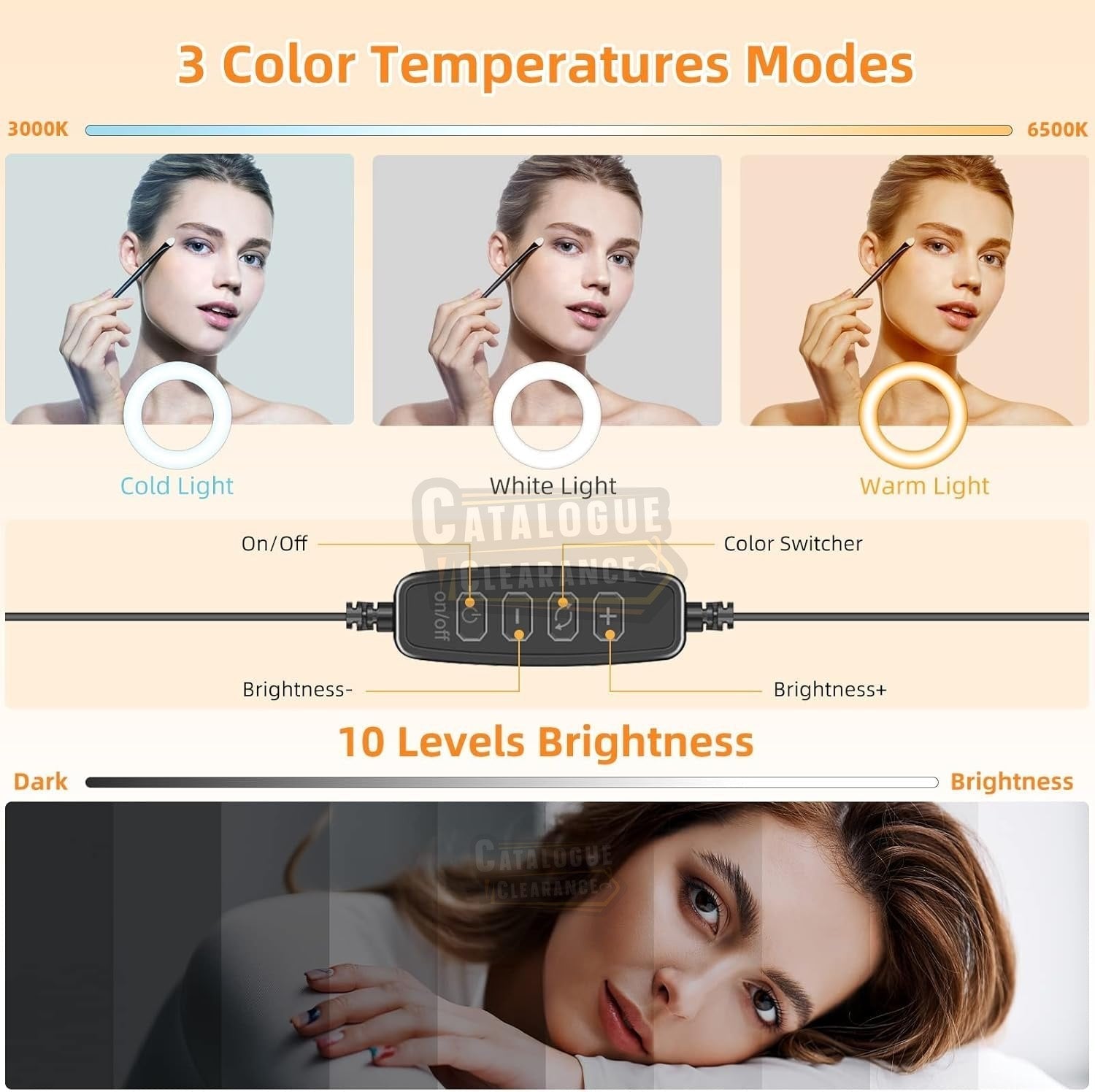 Evershop 5" Selfie Ring Light with Stand & Phone Holder, 2 Pack for Video Calls
