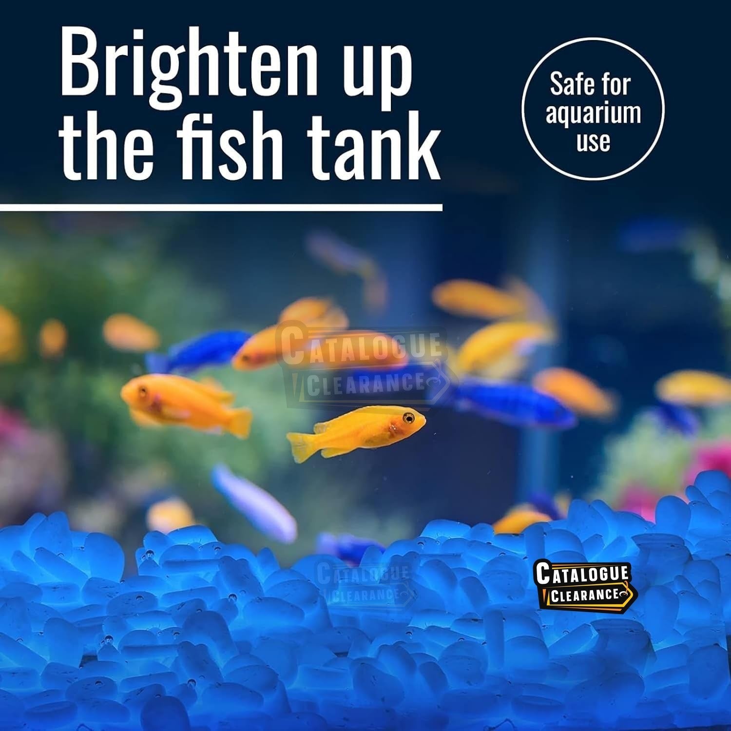 Graham Products Glow in the Dark Stones - 450 Pcs for Garden & Aquarium (White)