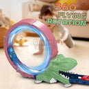 Dinosaur Track Racing Toy with 2 Inertia Racing Cars, Continuous 360 Degree Rotating Racing Track Toy