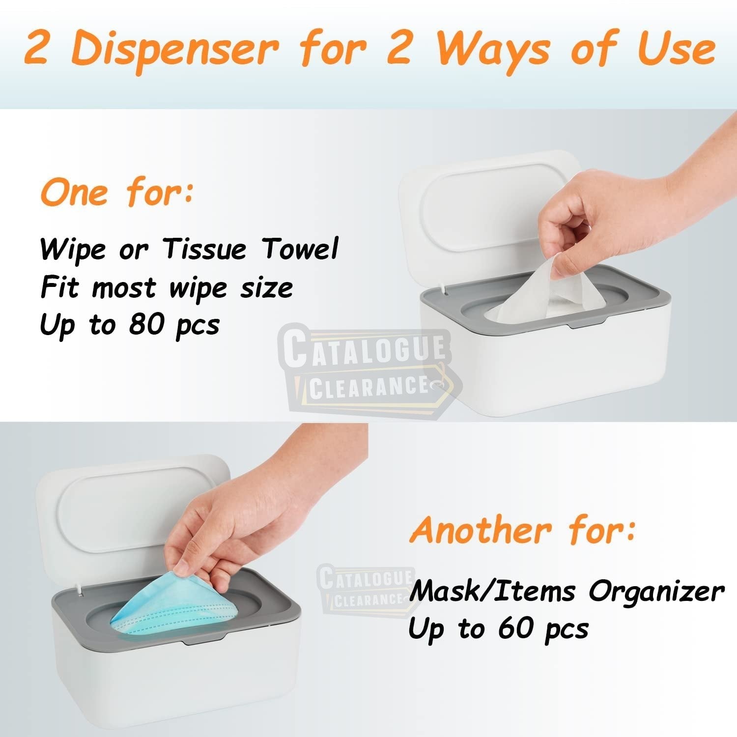 Seposeve Refillable Wipe Dispenser – One-Handed, Non-Slip, Keeps Wipes Fresh