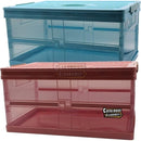 2 Storage Box Combination, Folding Storage Box with lid, Transparent Storage Box