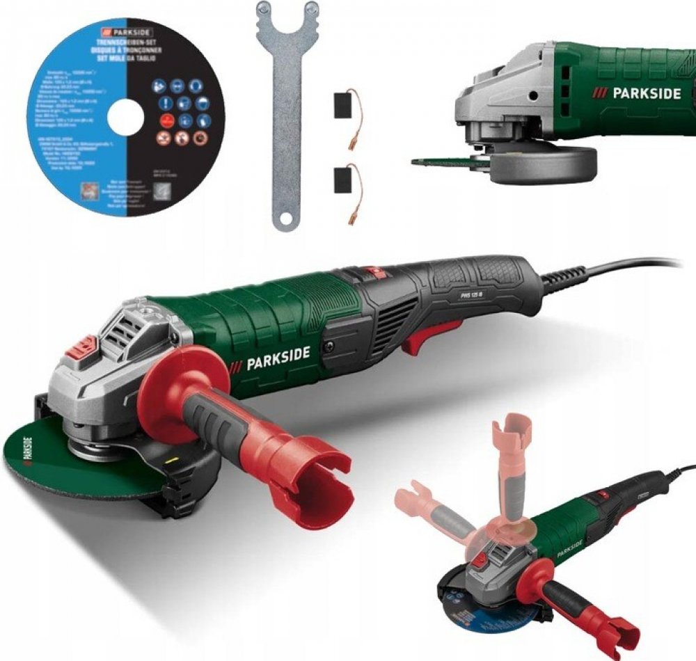PARKSIDE PWS 125 I8 Angle Grinder – 1200W Power, 6-Speed Control, 125mm Disc Capacity