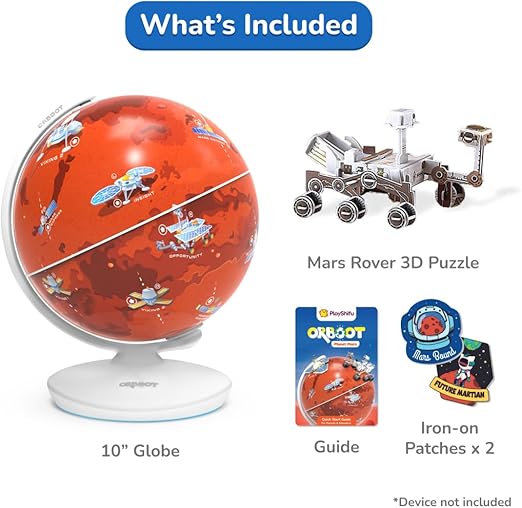 PlayShifu Interactive Science Kit - Orboot Mars (Globe + App) Explore Planet Mars