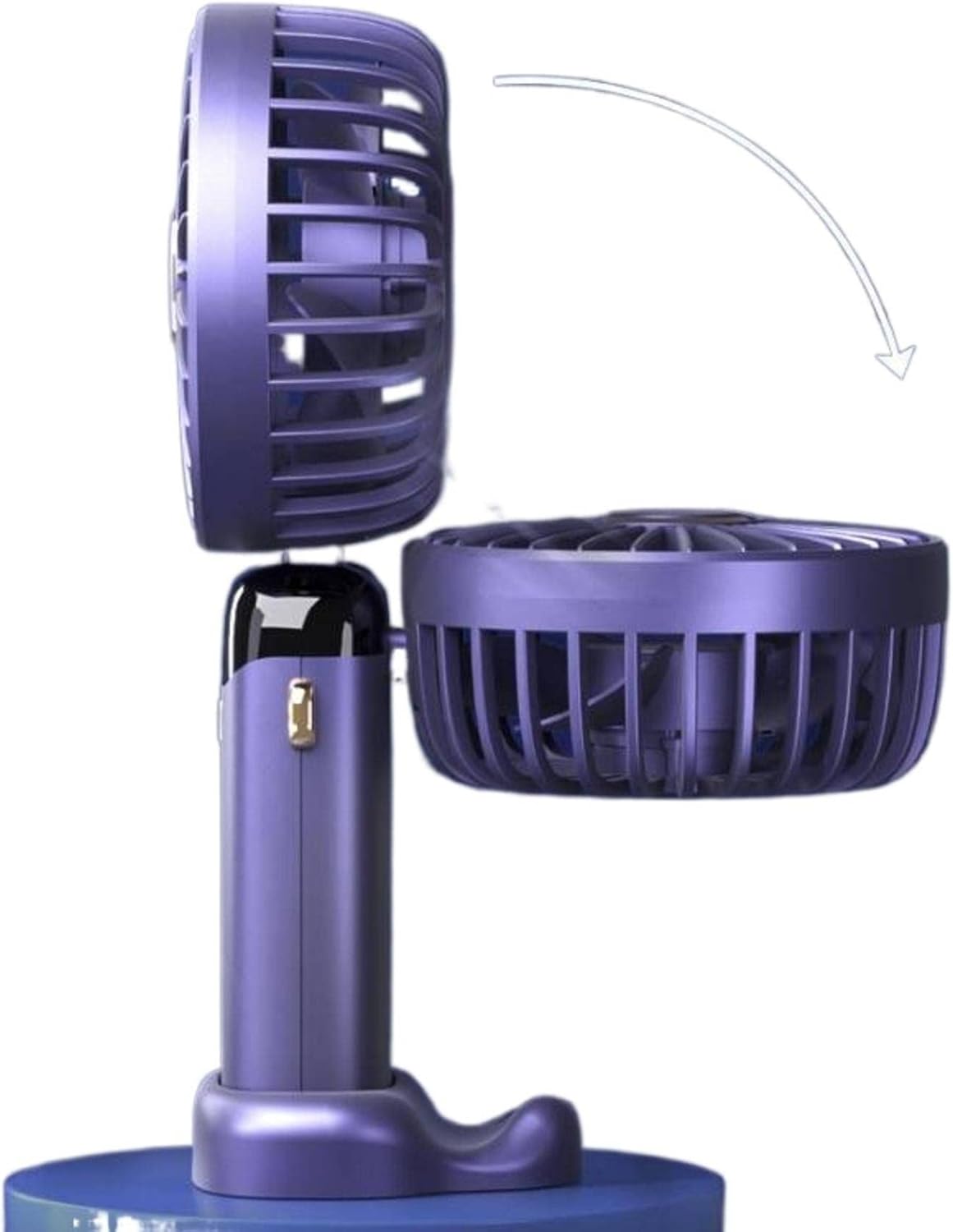Handheld Mini Fan with USB Charging – Portable Folding Fan with Phone Stand & Digital Display