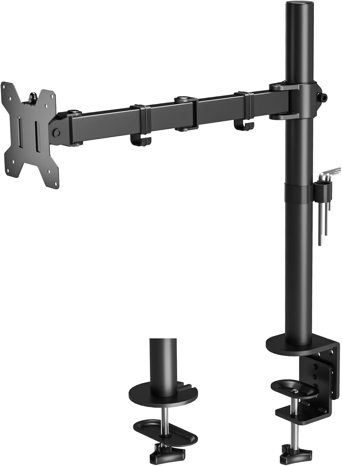 BONTEC Single Monitor Arm Desk Mount – Adjustable VESA Stand for 13–32 Inch Screens Model MDM 001B