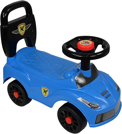 Kids Ride-On Car Toy – Push Along Toddler Car with Steering Wheel, Anti-Tip Design & Comfortable Seat (1+ Years)