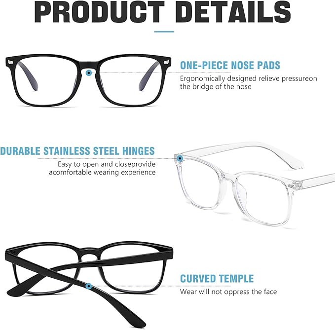 Bulk Deal: Blue Light Blocking Glasses (2-Pack) – 100 Packs for £90 (200 Glasses Total, Lightweight Computer Glasses)