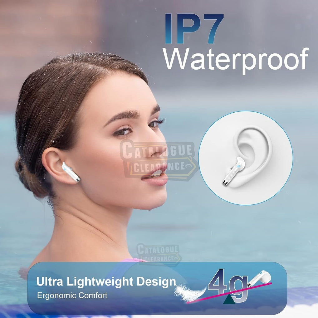 J55 True wireless earbuds, Bluetooth 5.3 Headphones with Clear Sound, 40H Playtime