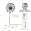 Amazon Basics 3-Speed Oscillating Pedestal Floor Fan with Tiltable Head