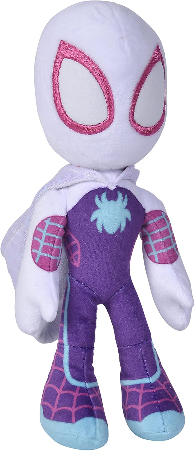 Ghost Spider (Spider-Verse) 25cm Soft Plush Toy – Glow-in-the-Dark Eyes – Kids Character Teddy