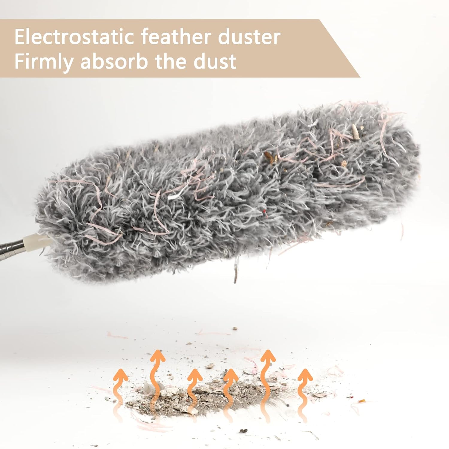 Extendable Microfiber Feather Duster – 100" Telescopic Stainless Steel Cleaning Tool